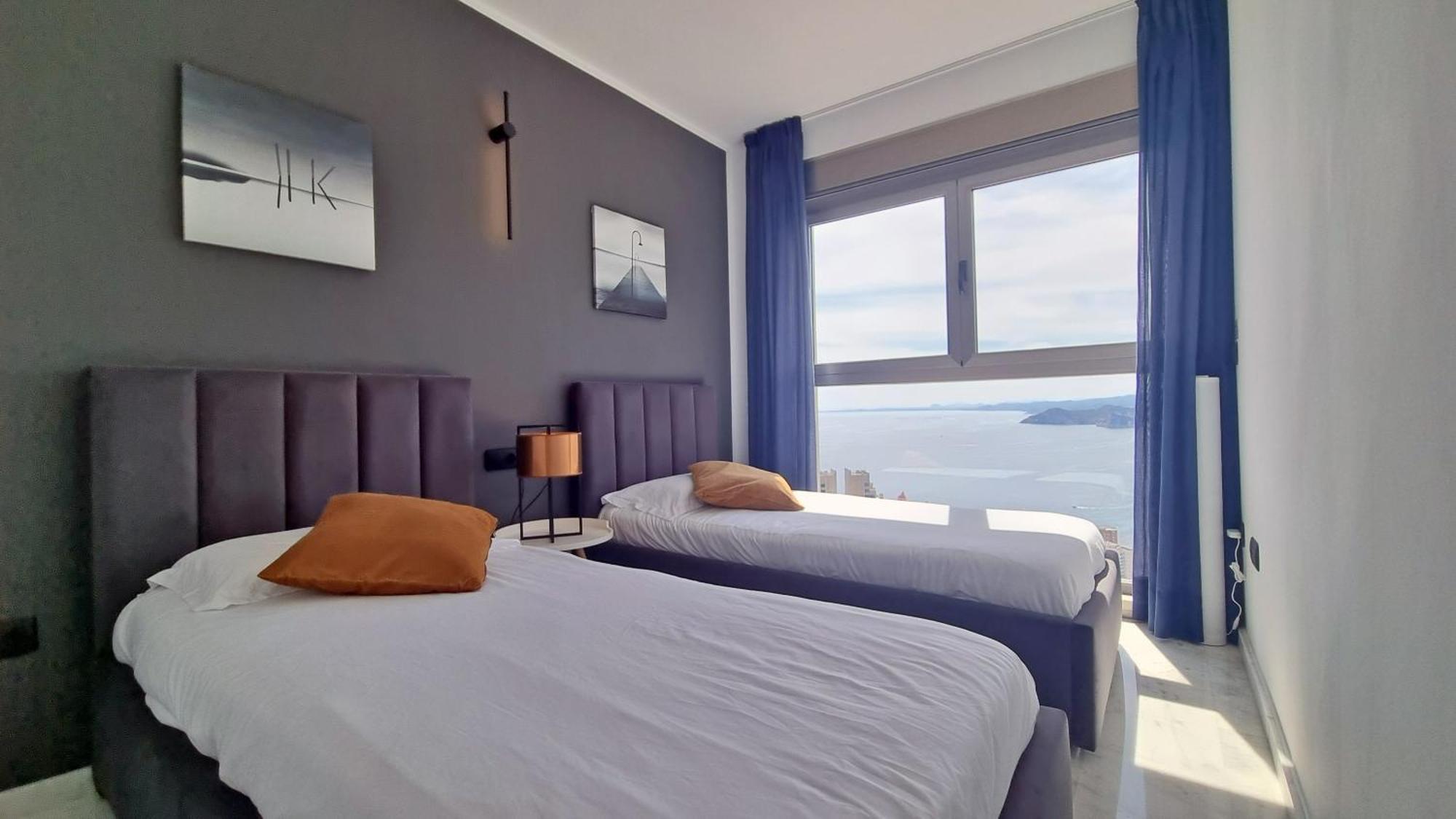 Apartamento Planta 37: Terraza privada con vistas al mar Benidorm Exterior foto